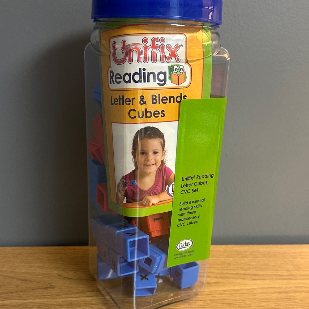 Unifix Colorful Reading Cubes Set